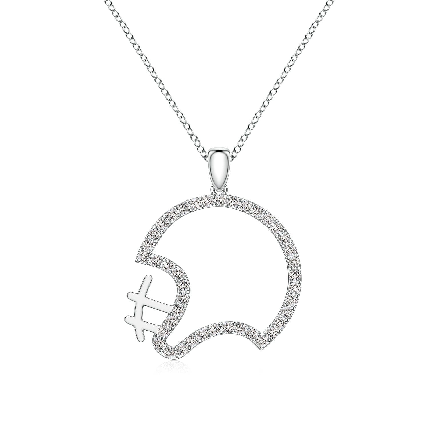 0.56 CTW Diamond Pickleball-Inspired Charm Pendant in Platinum