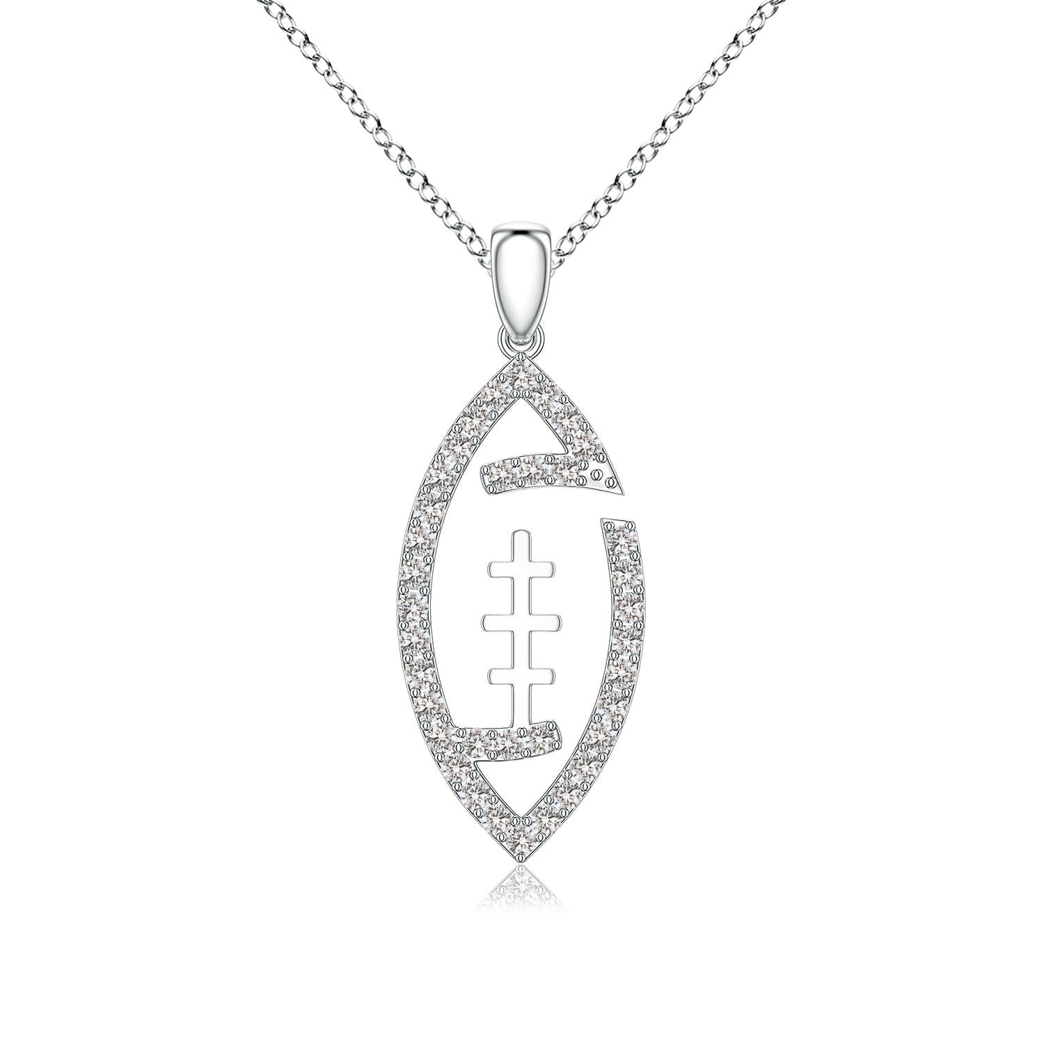 0.56 CTW Diamond Pickleball-Inspired Charm Pendant in Platinum