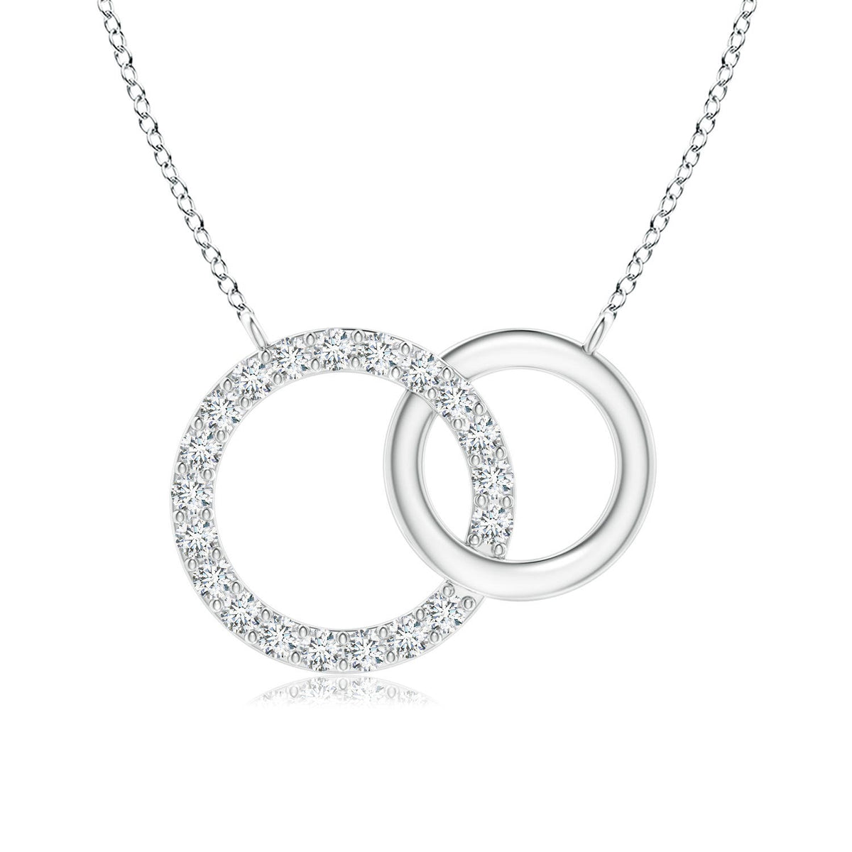 0.48 CTW Classic Diamond Sideways Cross Necklace in 18K Yellow Gold