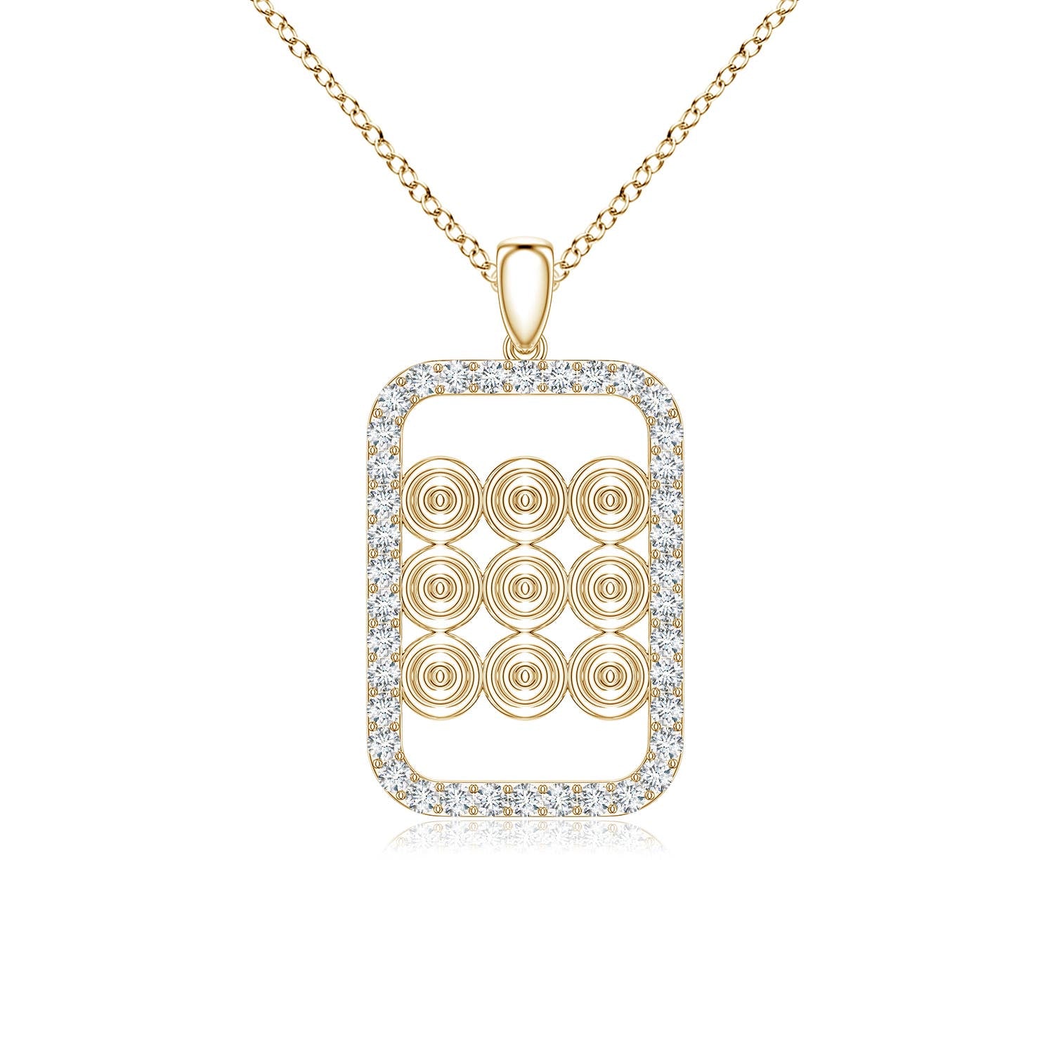 0.26 CTW Lab-Grown Diamond Libra Zodiac Sign Reversible Medallion Pendant in 14K Yellow Gold