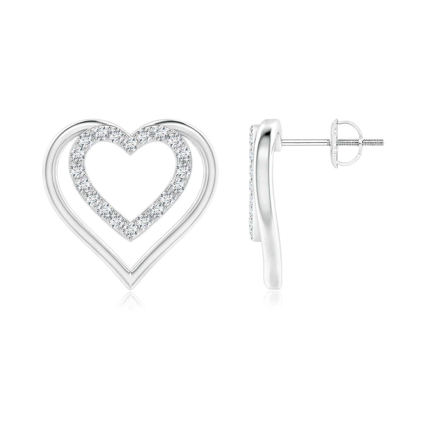 0.53 CTW Lab-Grown Diamond Cluster Star Stud Earrings in Platinum