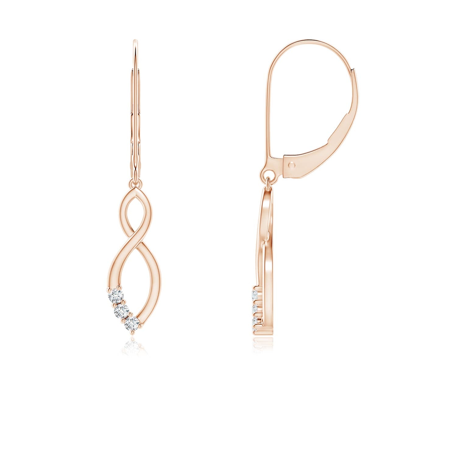 0.4 CTW Tilted Off-Set Pear Diamond Solitaire Earrings in Silver
