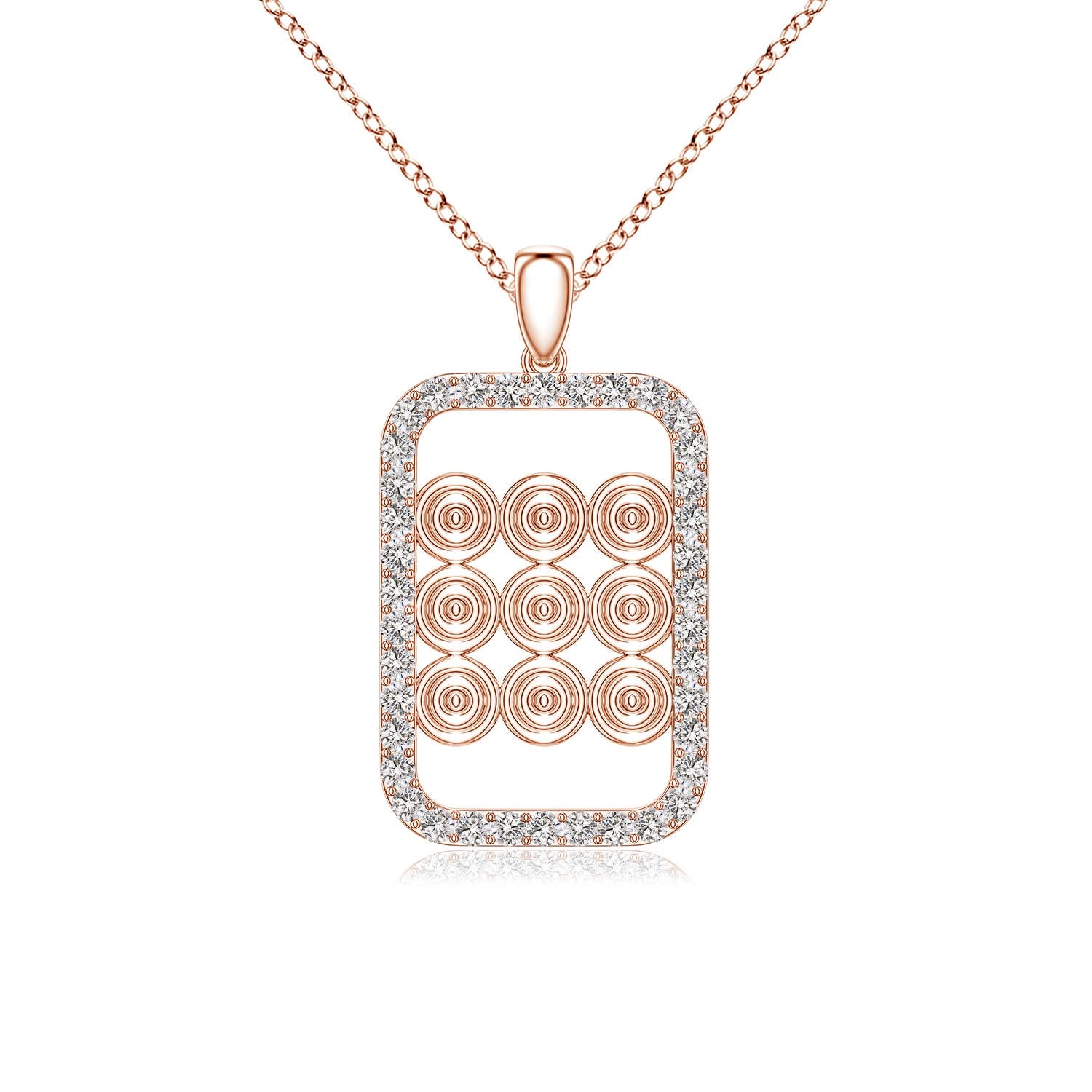 1.05 CTW Diamond Watering Can-Inspired Charm Pendant in 18K Rose Gold