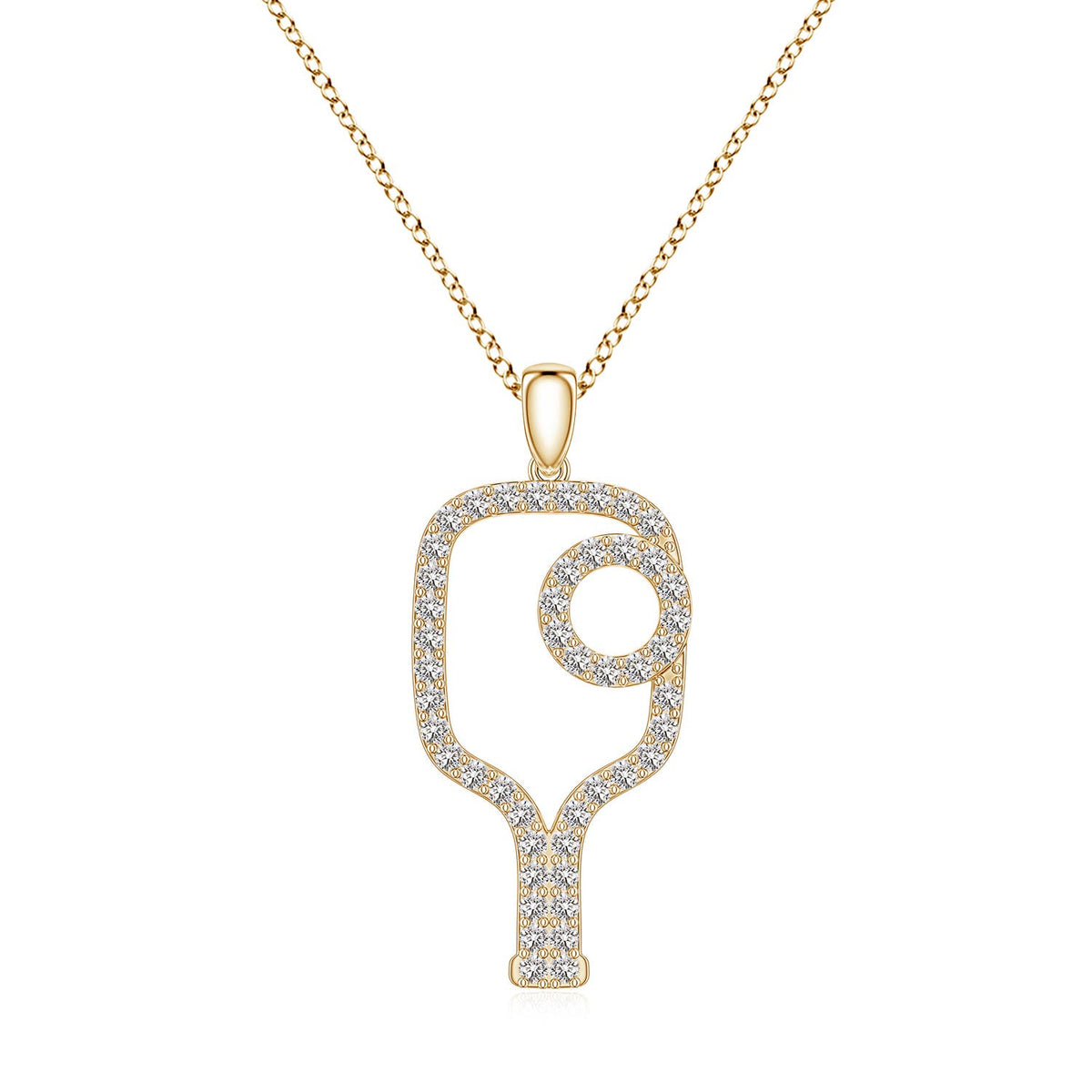 0.98 CTW Prong-Set Diamond Sunburst Pendant in 18K Yellow Gold