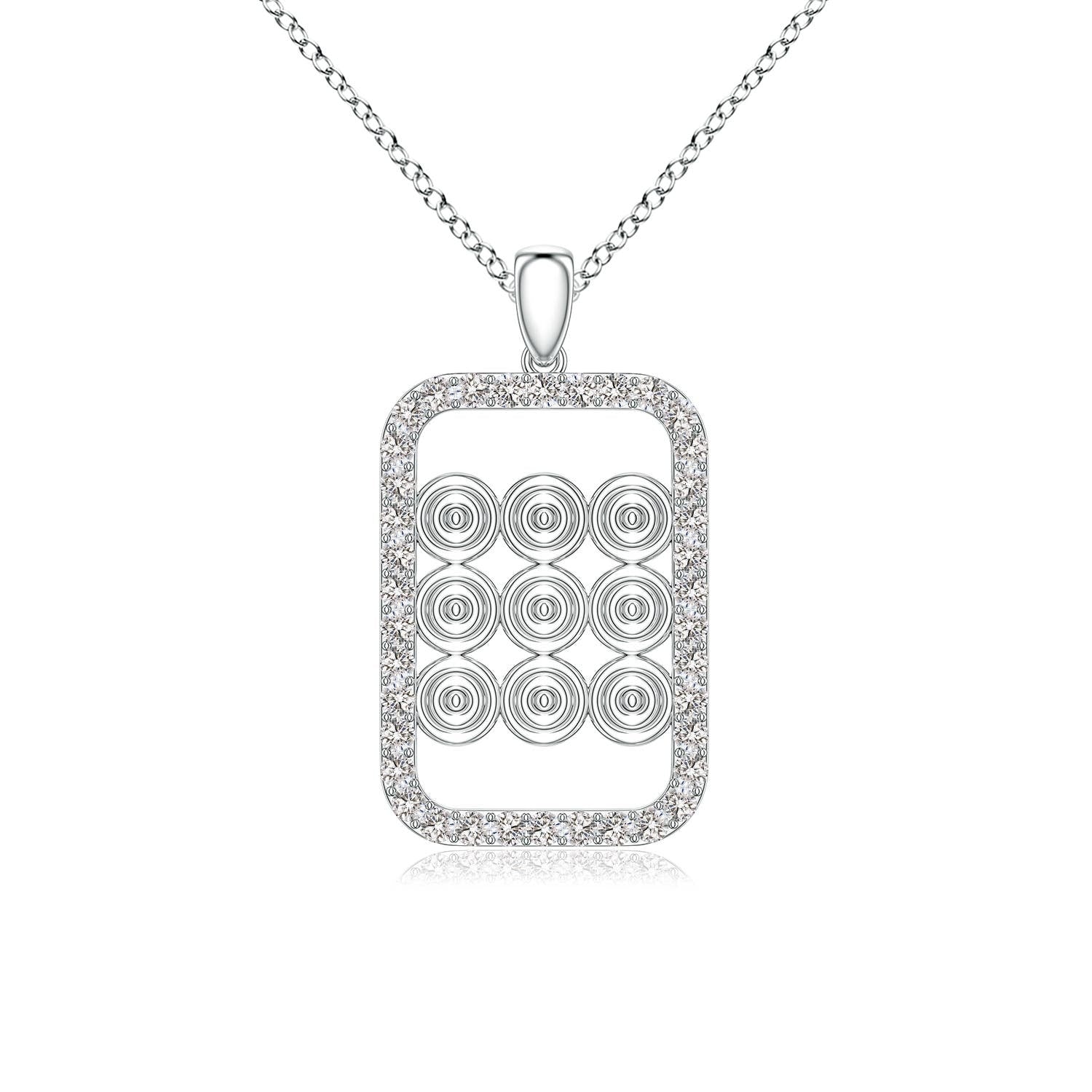 0.68 CTW Diamond Mahjong Red Dragon Charm Pendant in Platinum
