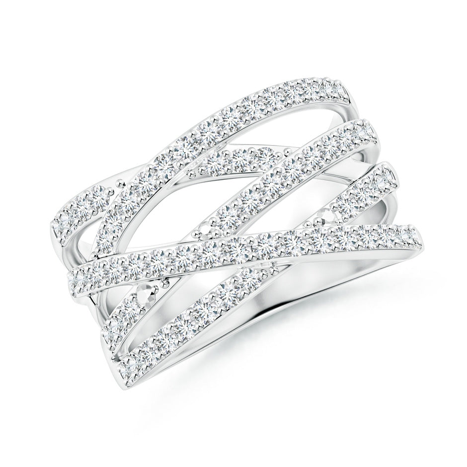 Lab-Grown Entwined Diamond Wrap Ring