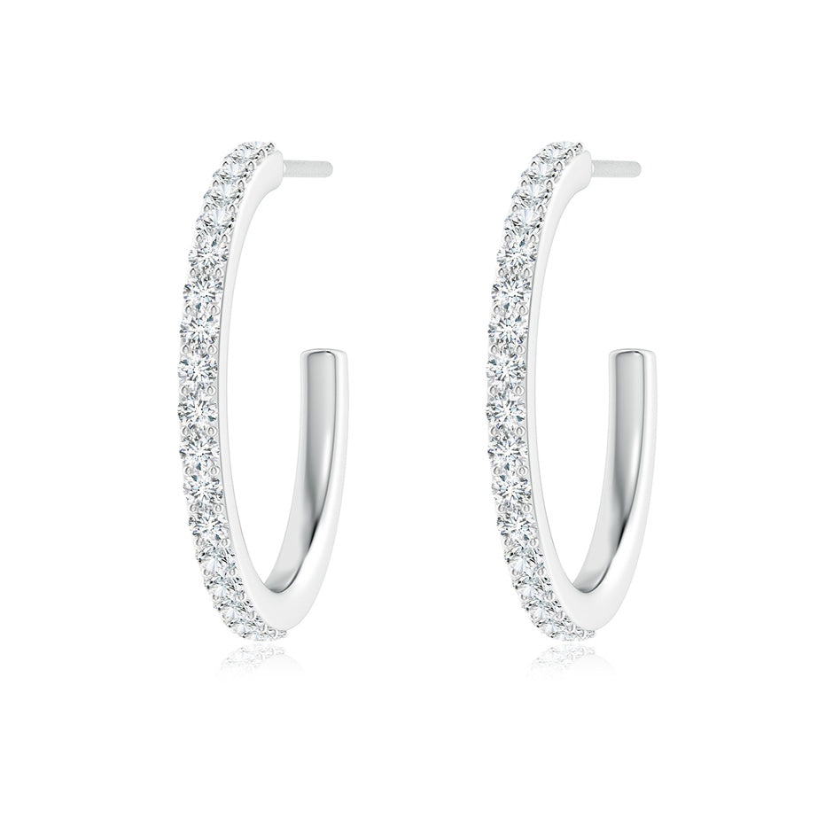 Lab-Grown Classic Prong-Set Diamond Hoop Earrings