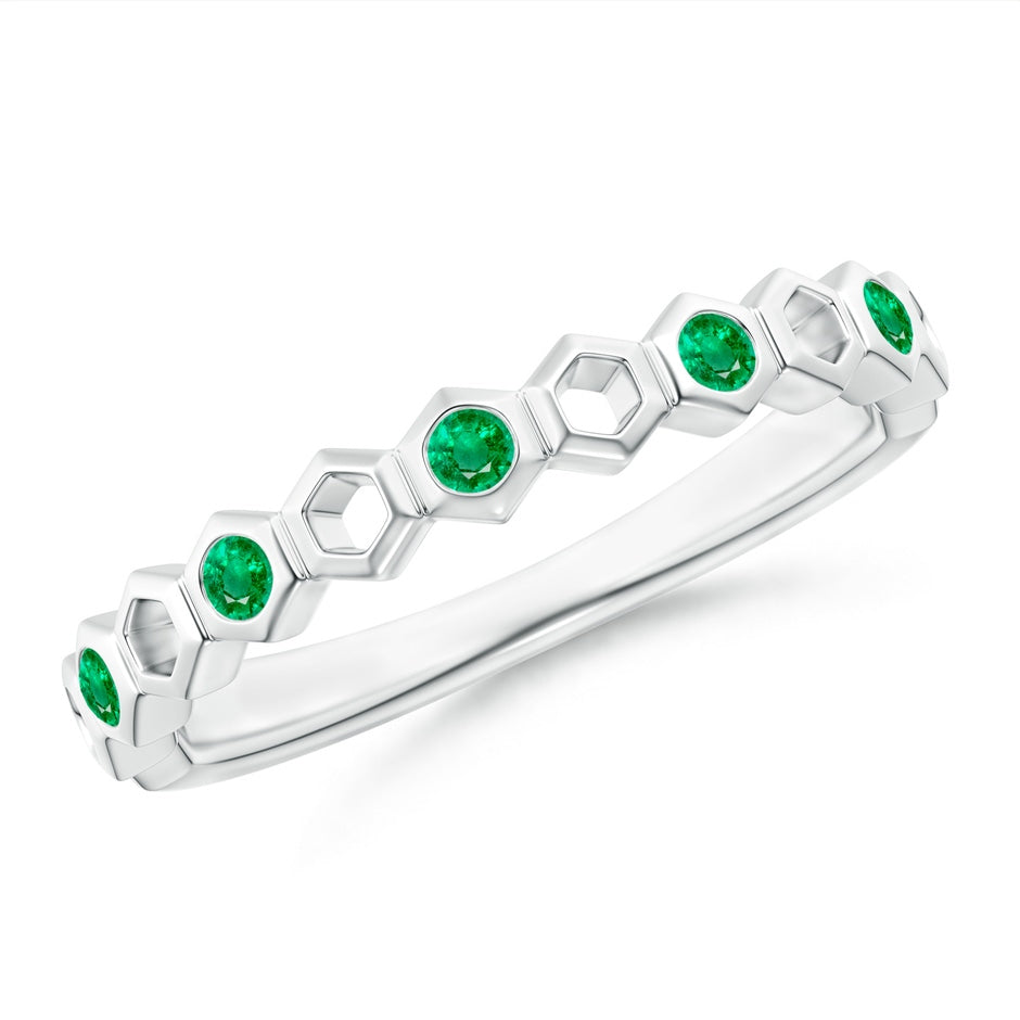 Natori x Angara Alternate Hexagonal Emerald Ring