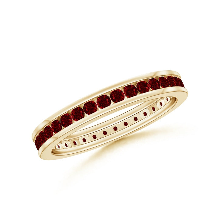 Channel Set Eternity Ruby Wedding Ring