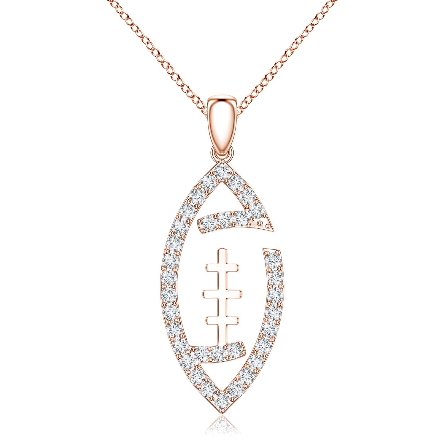 1.0 CTW Lab-Grown Diamond Equestrian Riding Helmet-Inspired Charm Pendant in 14K Rose Gold