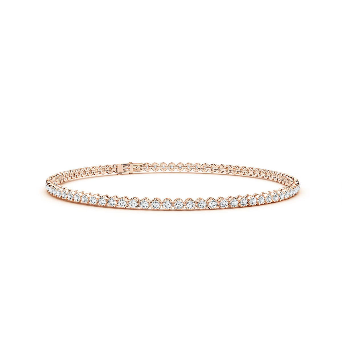17.13 CTW Offset Pear Amethyst and Freshwater Pearl Single Strand Bracelet in 18K Rose Gold