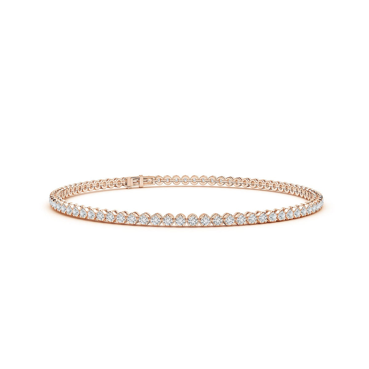 0.72 CTW Bezel-Set Lab-Grown Fancy Intense Blue and White Diamond Evil Eye Bracelet in 18K White Gold