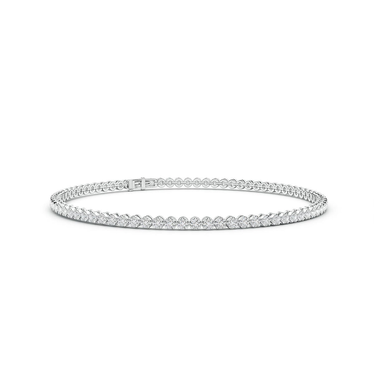 9.52 CTW Classic Round Sapphire and Diamond Tennis Bracelet in 14K Yellow Gold