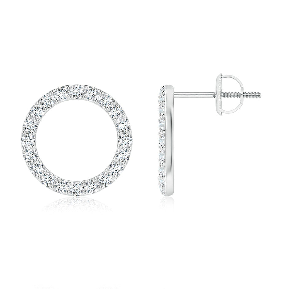 Lab-Grown Diamond Open Circle Stud Earrings