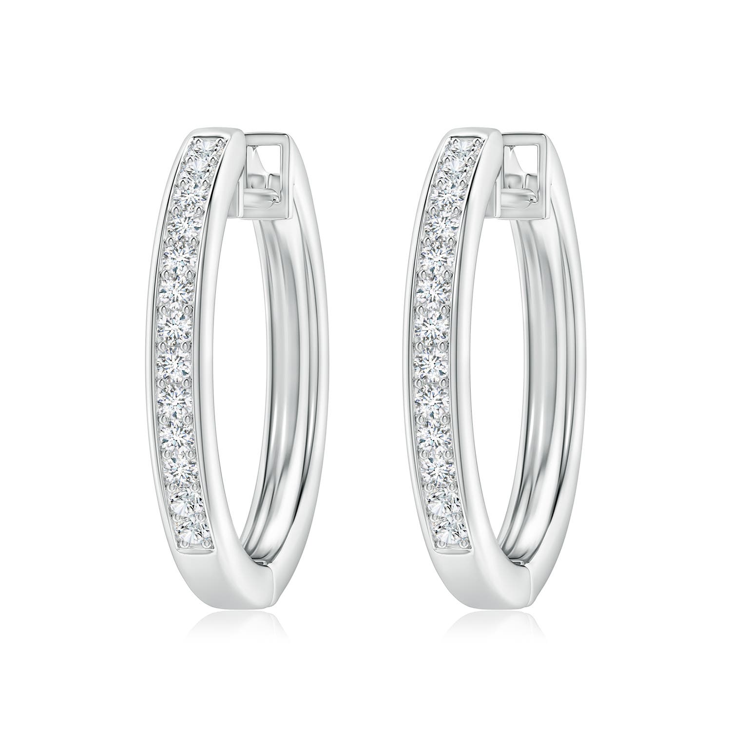 1.48 CTW East-West Oval Diamond Trio Cluster Drop Earrings in 18K White Gold