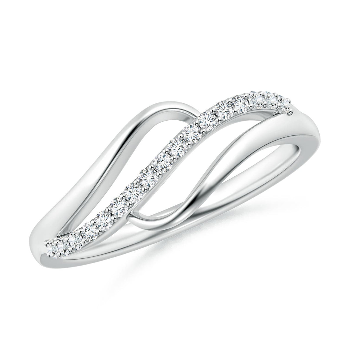 0.67 CTW Round Diamond Cathedral Ring with Trio Accents in 14K Yellow Gold