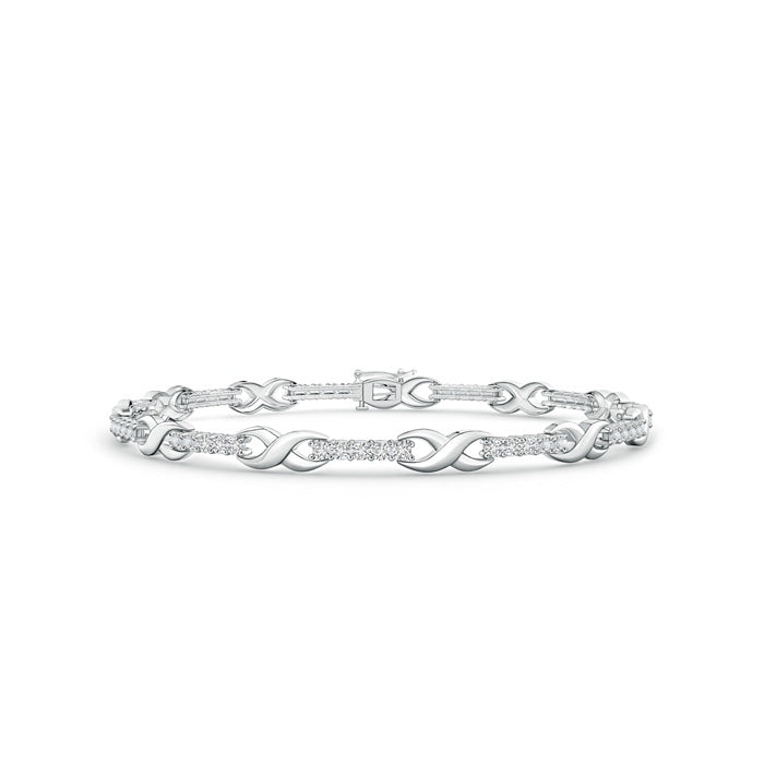 Diamond Infinity Linear Link Bracelet