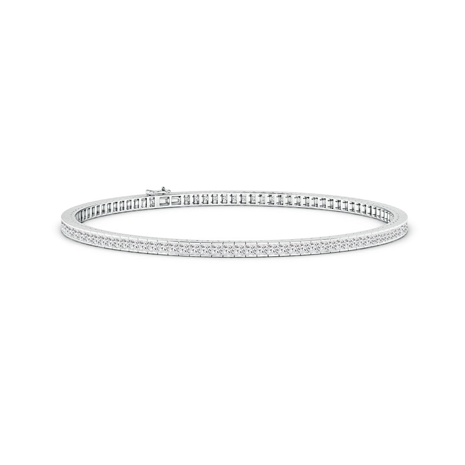 Channel-Set Princess-Cut Diamond Tennis Bracelet