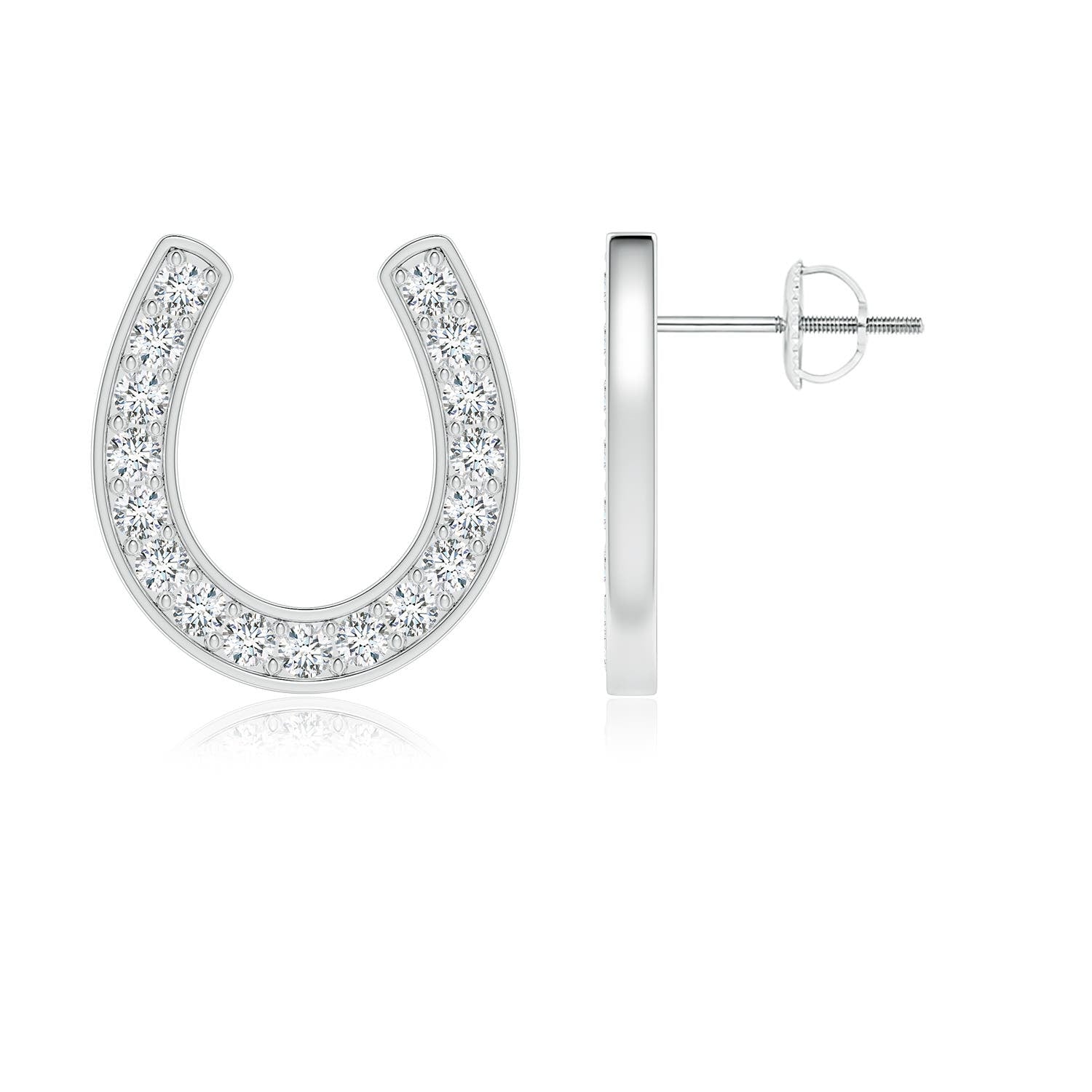 2.54 CTW Lab-Grown Six Petal Diamond Flower Stud Earrings in Platinum