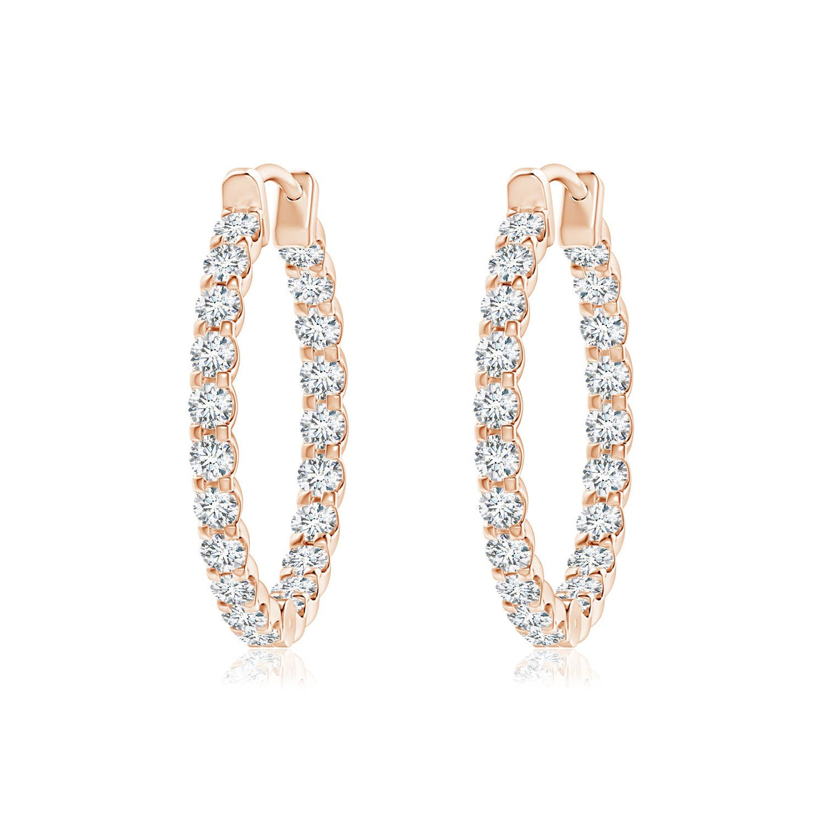 0.52 CTW Pear-Shaped Opal Solitaire Stud Earrings in 18K White Gold