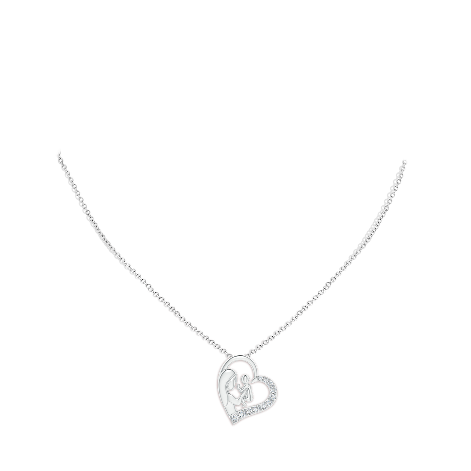 Diamond Heart Mother & Baby Pendant