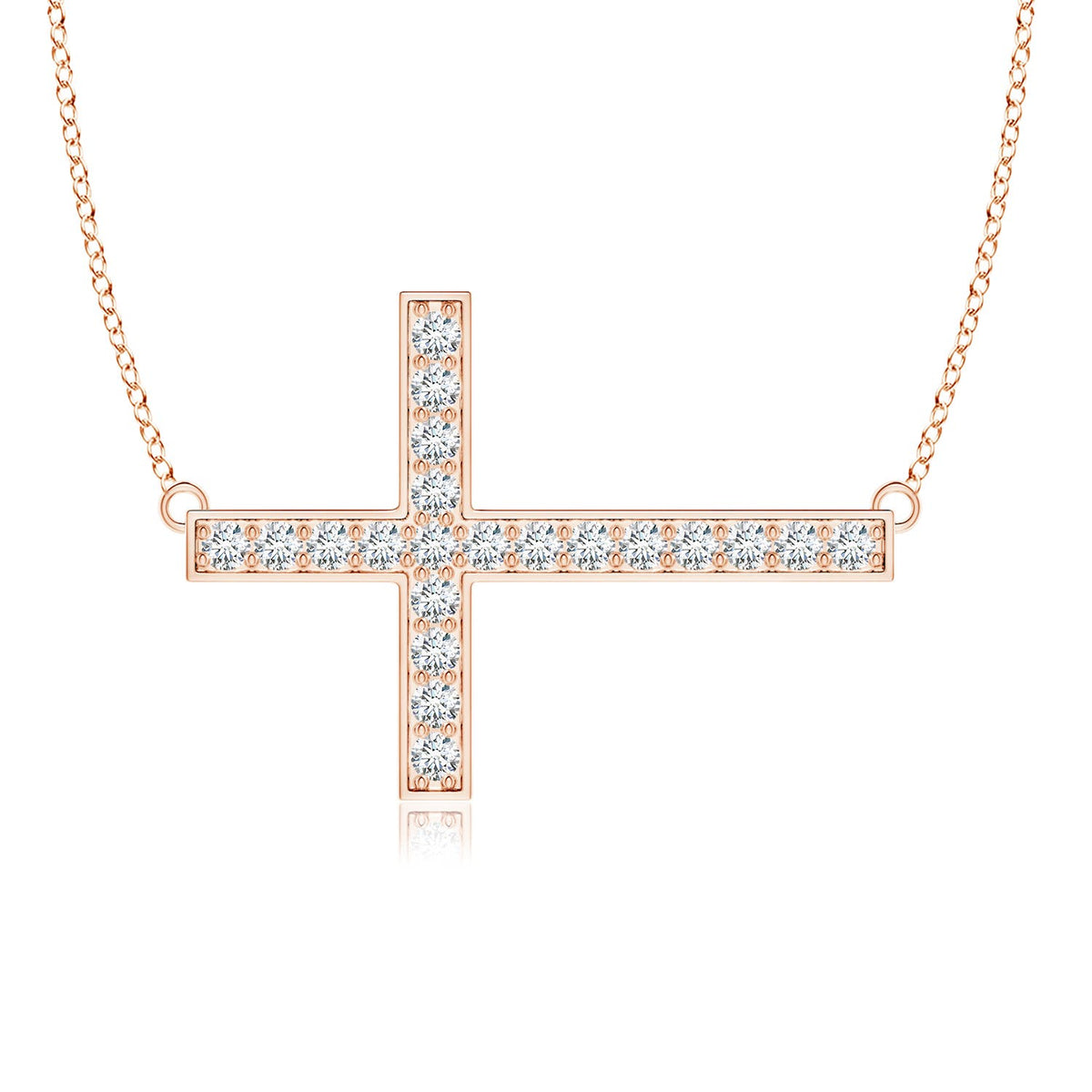 0.46 CTW Tanzanite and Diamond Cross Pendant in 14K White Gold