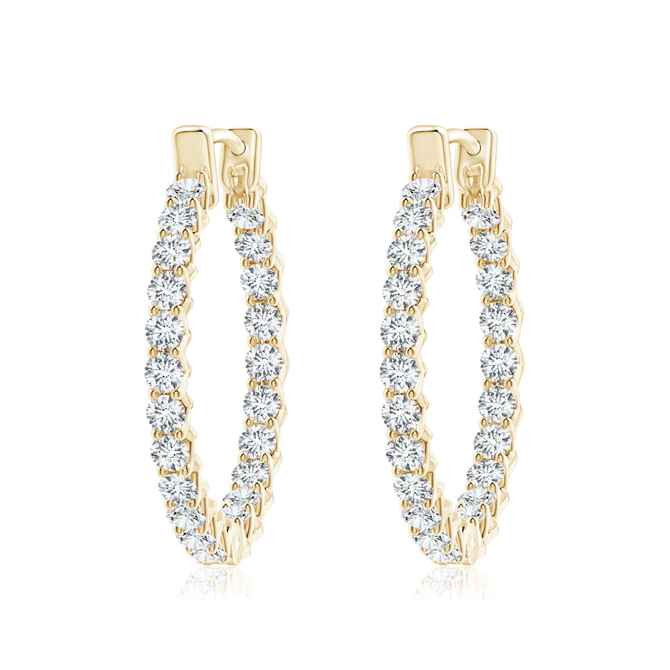 Diamond Inside Out Eternity Hoop Earrings