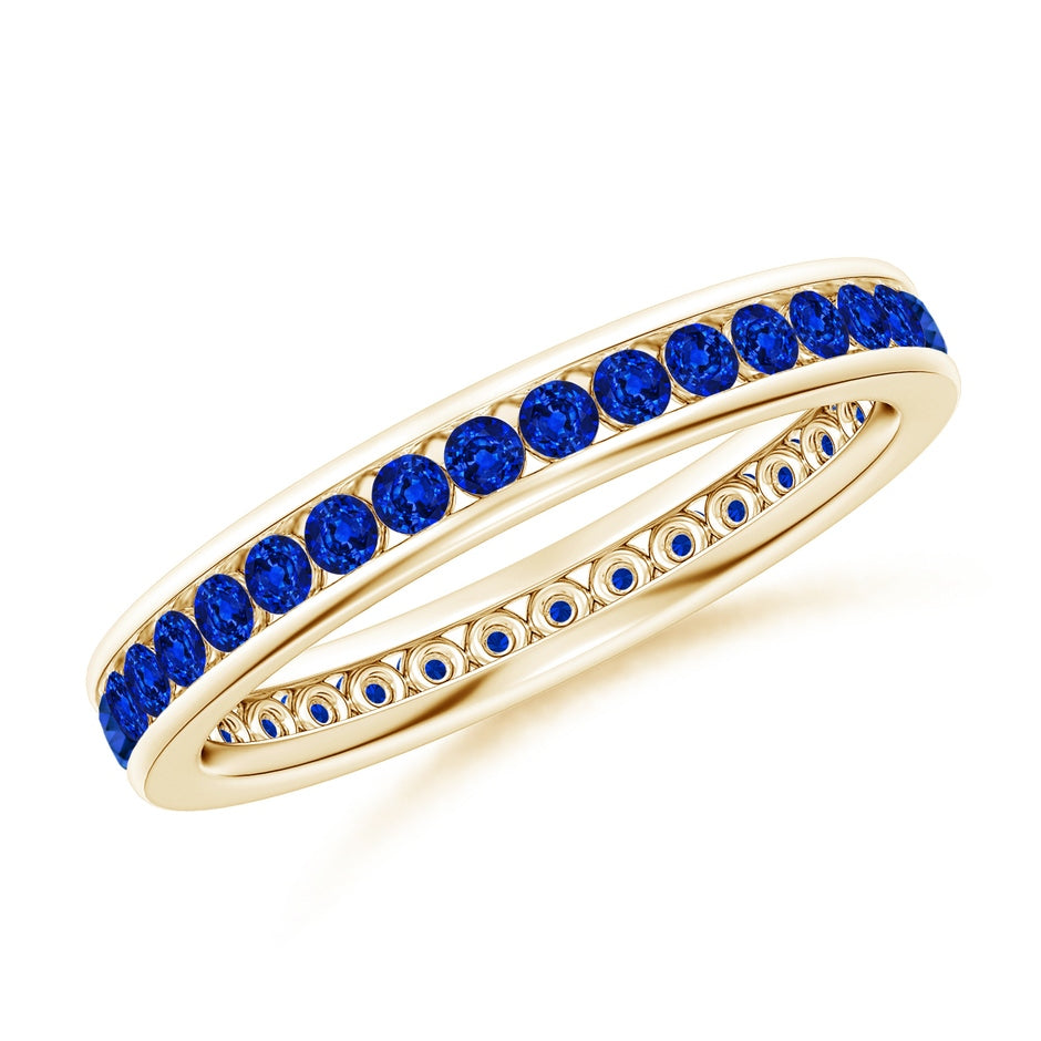 Channel Set Eternity Sapphire Wedding Ring