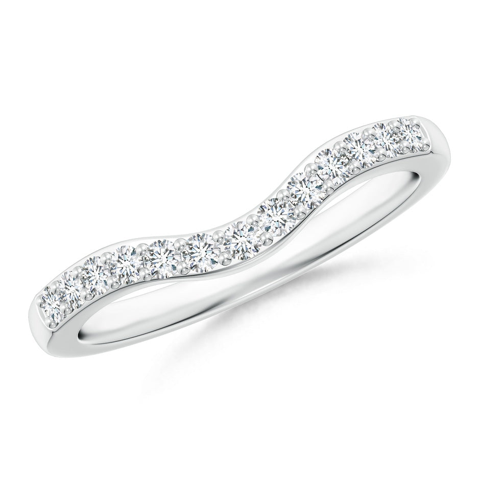 Classic Diamond Half Eternity Contoured Wedding Ring