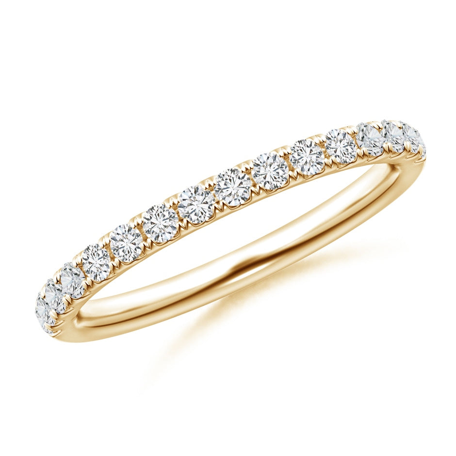 Pave-Set Diamond Half Eternity Classic Wedding Ring