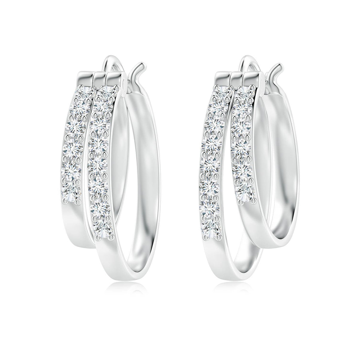 3.54 CTW Pear-Shaped Aquamarine Drop Earrings with Diamond Halo in 18K White Gold