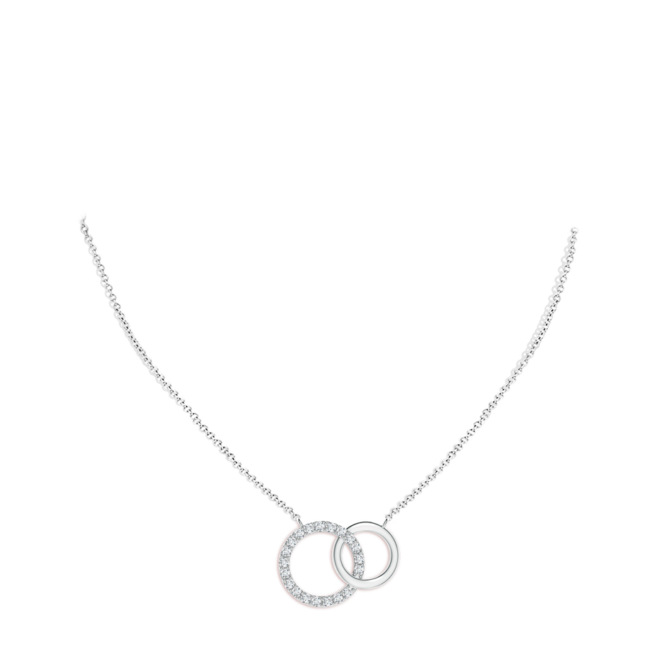 Lab-Grown Interlocking Diamond Circle Necklace