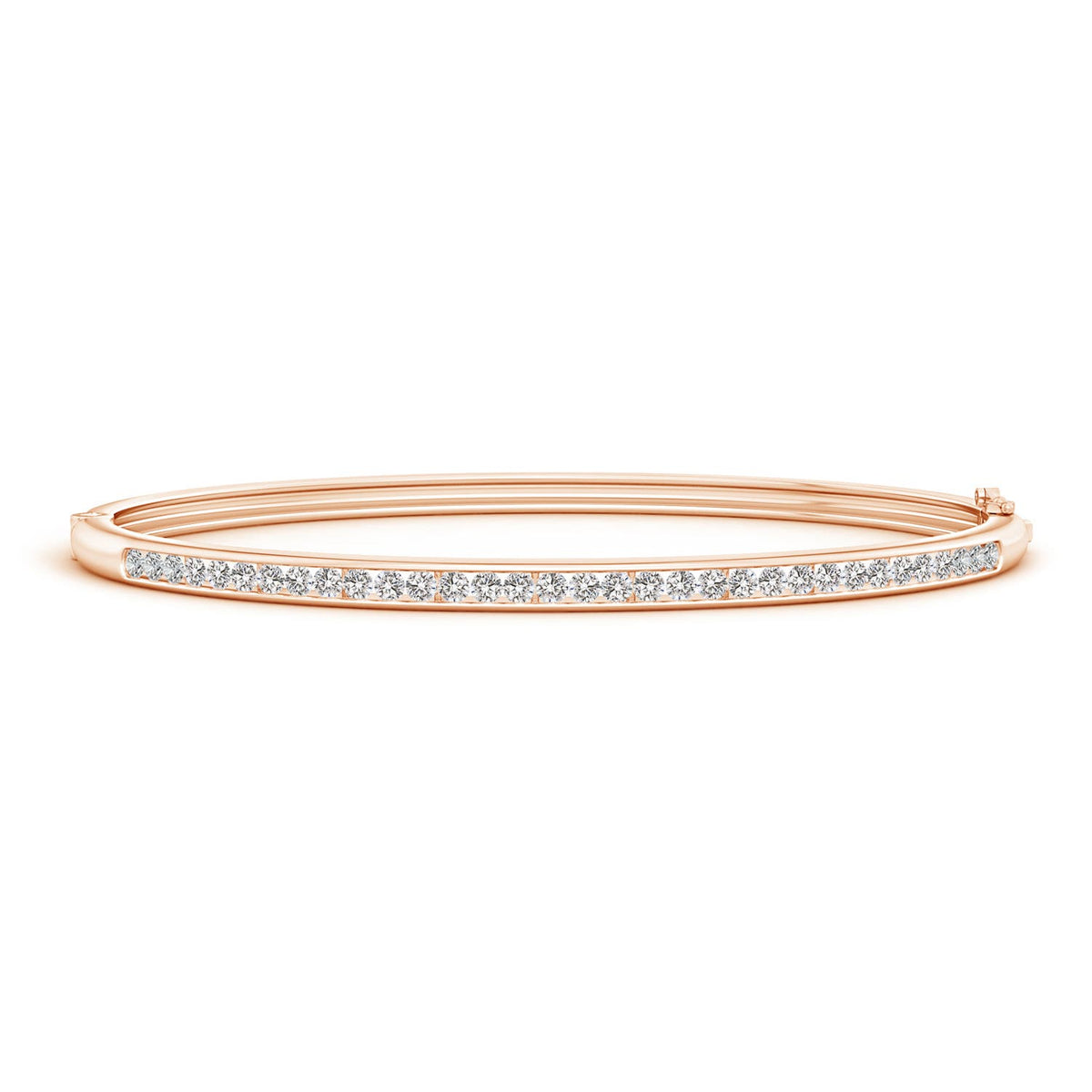 2.65 CTW Lab-Grown Bezel-Set Blue Sapphire and Lab Diamond Evil Eye Bracelet in 18K Rose Gold