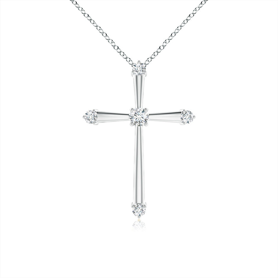 Classic Diamond Budded Cross Pendant