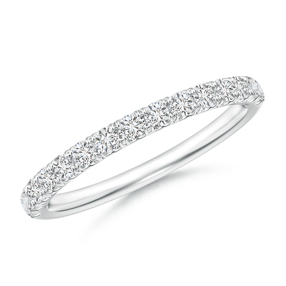 U-Pave Set Diamond Half Eternity Wedding Ring