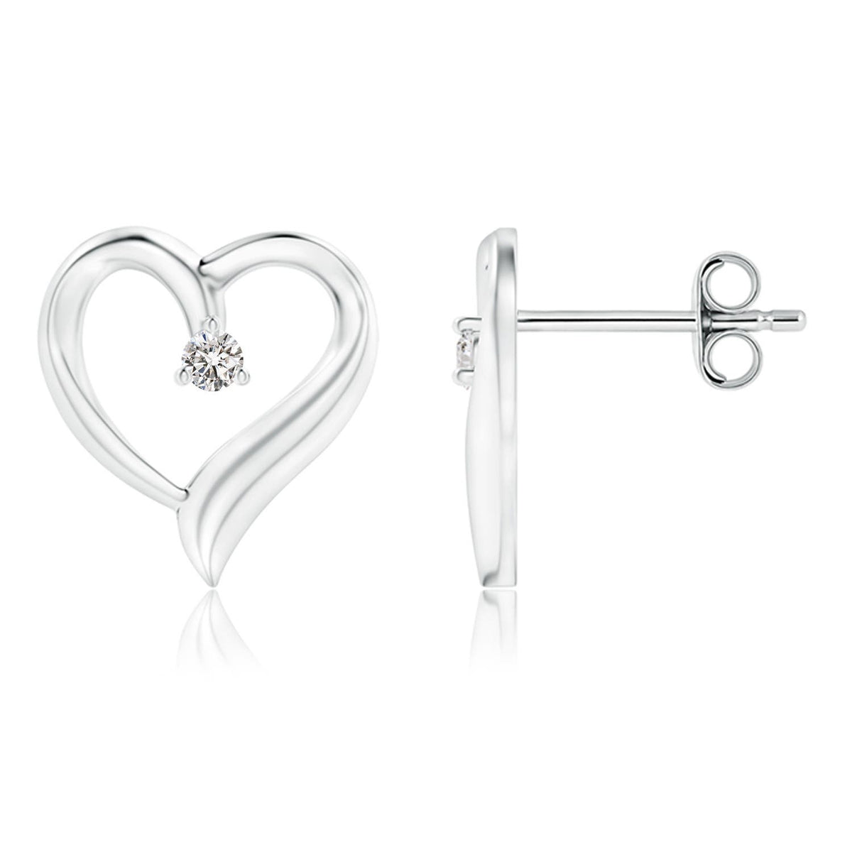 3.7 CTW Two-Stone Pear Diamond Bypass Hoop Earrings in 14K White Gold