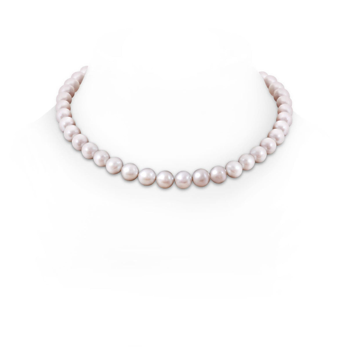9-10 MM 9-10mm, 20" Freshwater Pearl Single Line Necklace in Silver