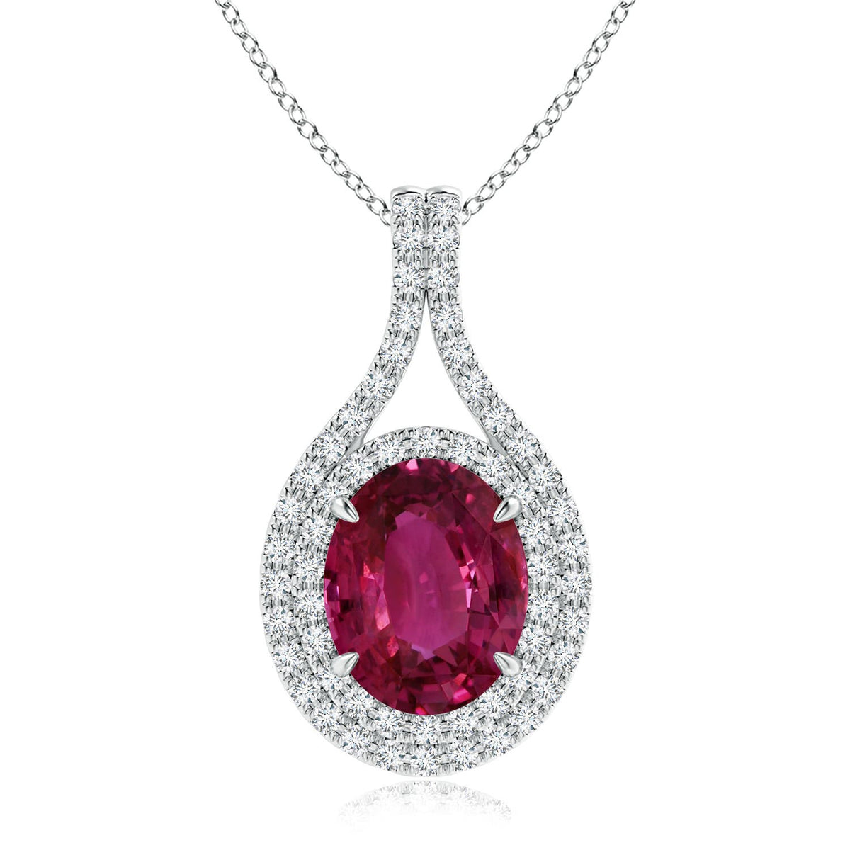 Lee Harris x 30.8 CTW Ann London Blue Topaz Tennis Necklace in 18K Rose Gold