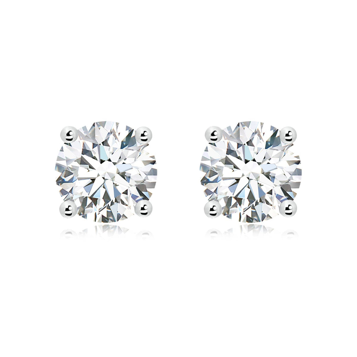 5.45 CTW Lab-Grown Round and Pear Emerald Halo Leverback Earrings in 18K White Gold