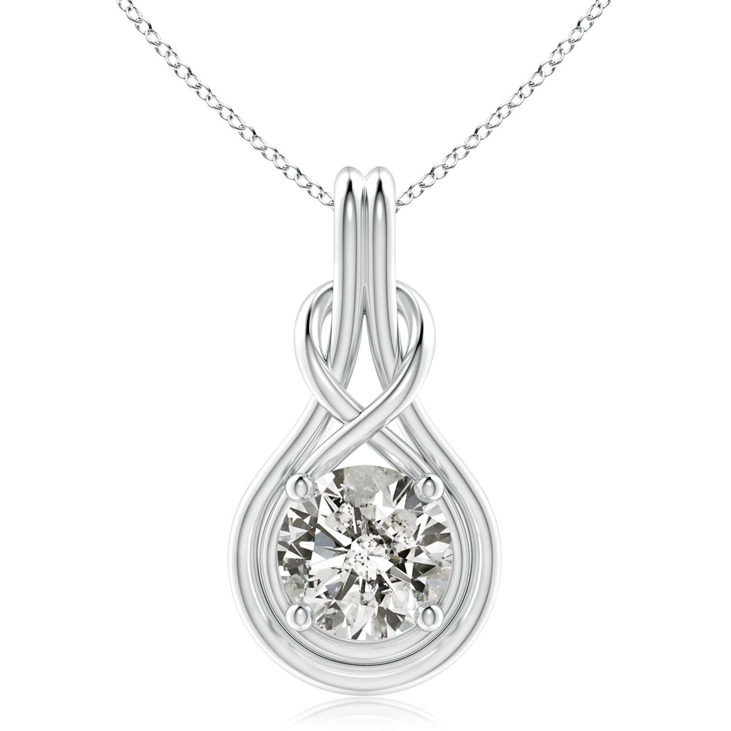 3.65 CTW Pear and Round Ruby Three Stone Pendant in 18K White Gold