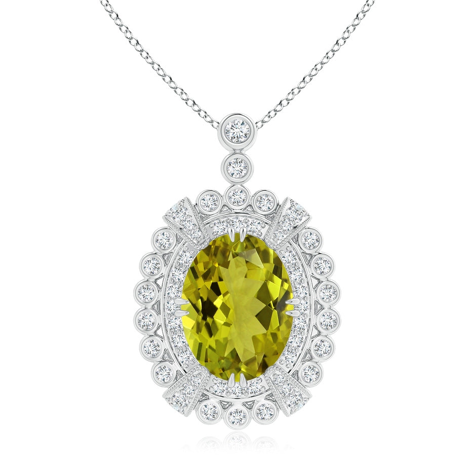 GIA Certified Oval Tourmaline Pendant with Double Halo