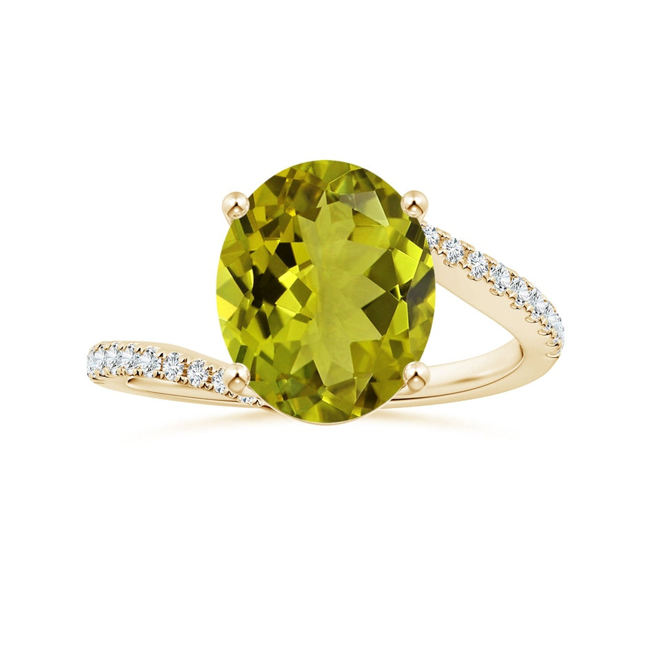 Prong-Set GIA Certified Oval Tourmaline Bypass Ring