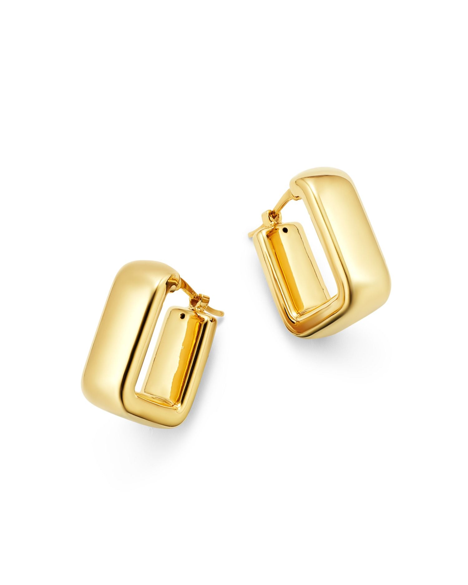 Square Hoop Earrings in 14K Yellow Gold - Exclusive