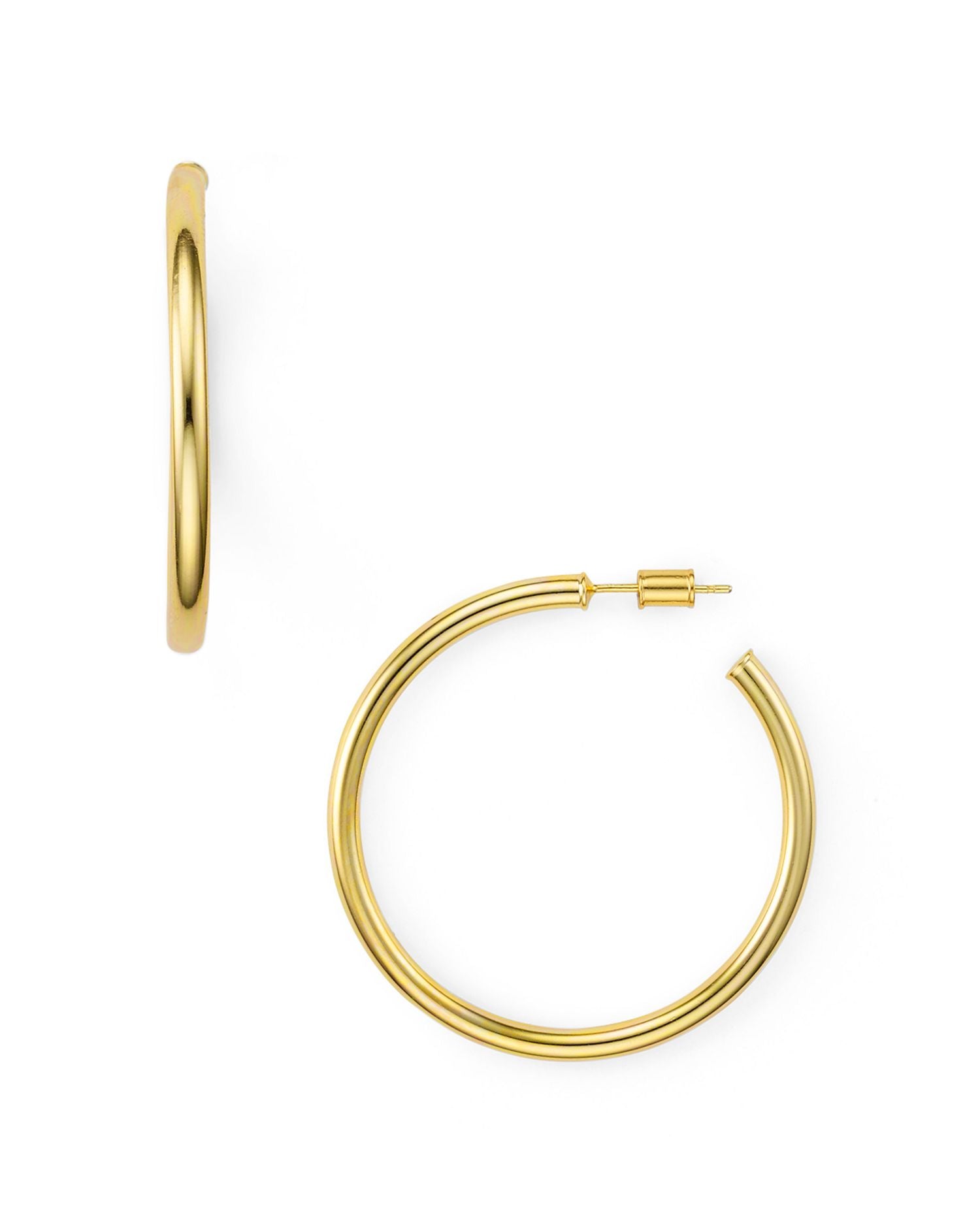 Hoop Earrings in 18K Gold-Plated Sterling Silver, 18K Rose Gold-Plated Sterling Silver or Sterling Silver - Exclusive