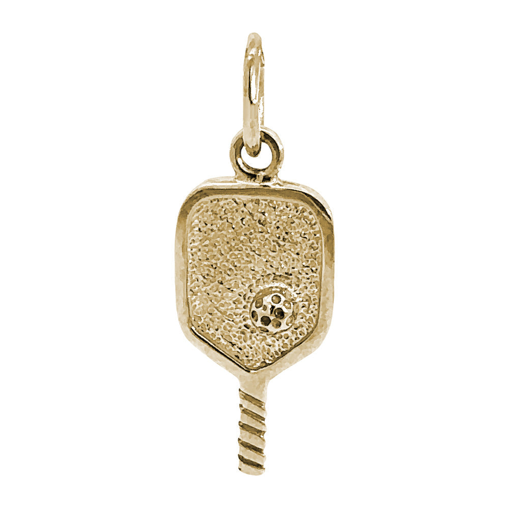 Gold Pickleball Paddle Charm