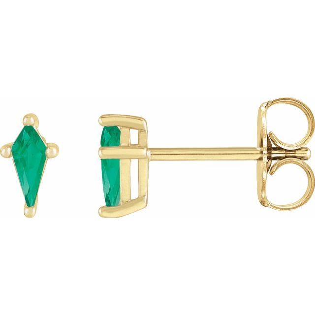 Emerald-Cut Lab-grown Diamond Earrings in 14K Rose Gold