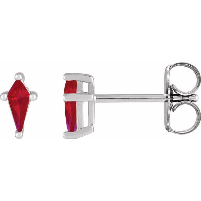 Lab-grown Diamond Earrings in 14K White Gold