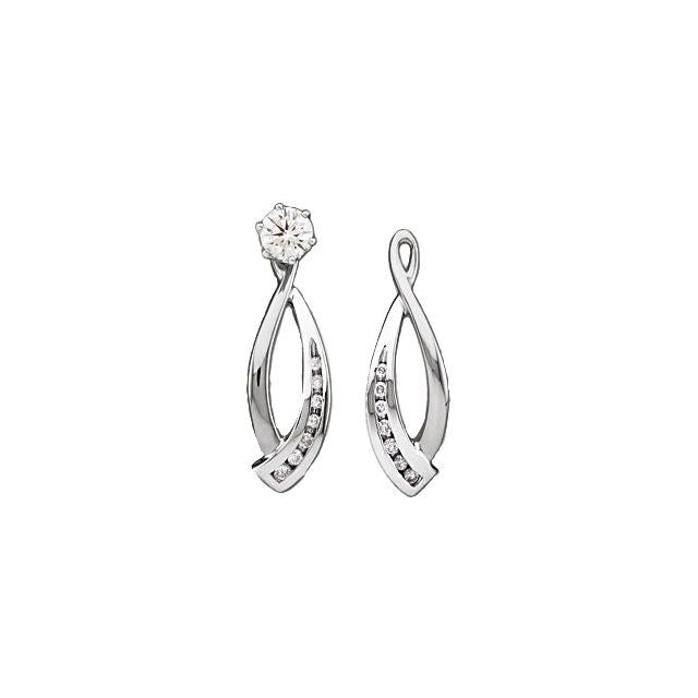 1.5Ct Natural Diamond Earrings in 14K White Gold