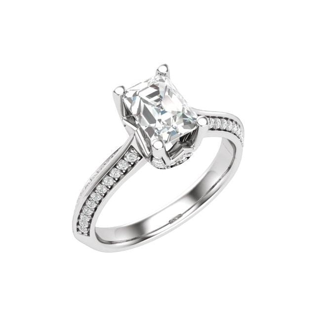 Oval-Cut Diamond Ring in 14K White Gold