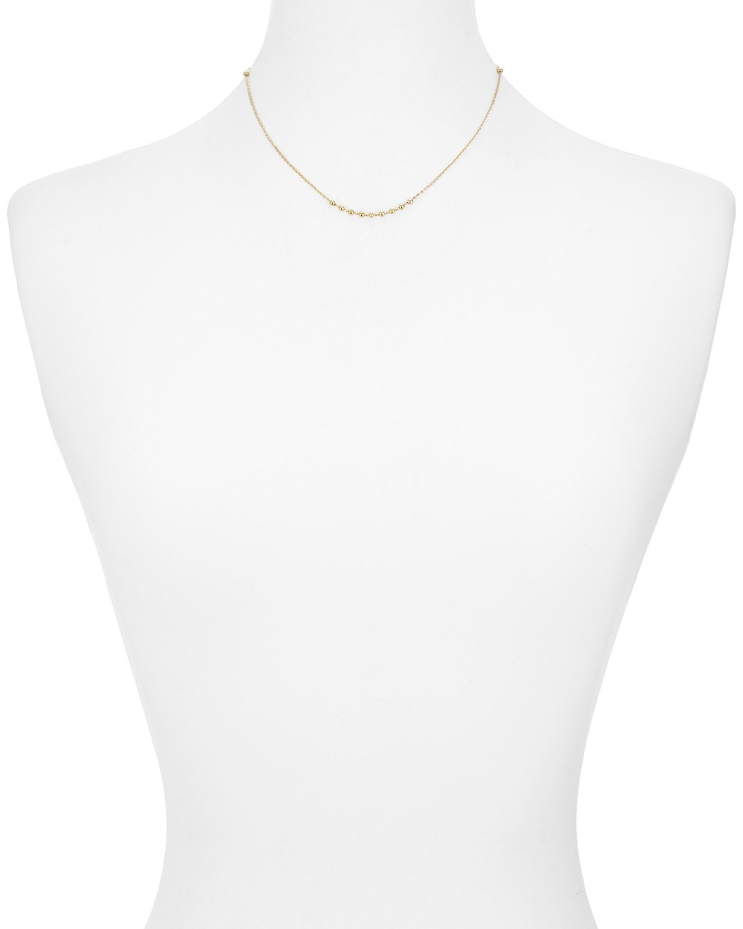Beaded Chain Necklace in 14K Gold-Plated Sterling Silver, 16"